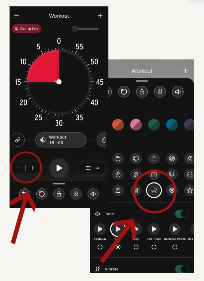 Time Timer icon design and usage